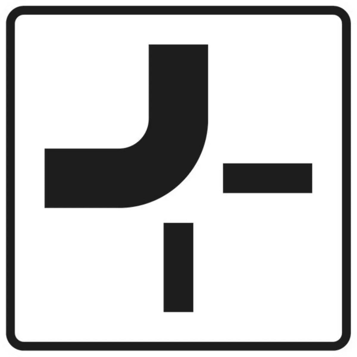 Verkehrszeichen VZ1002-11 Verlauf der Vorfahrtstraße