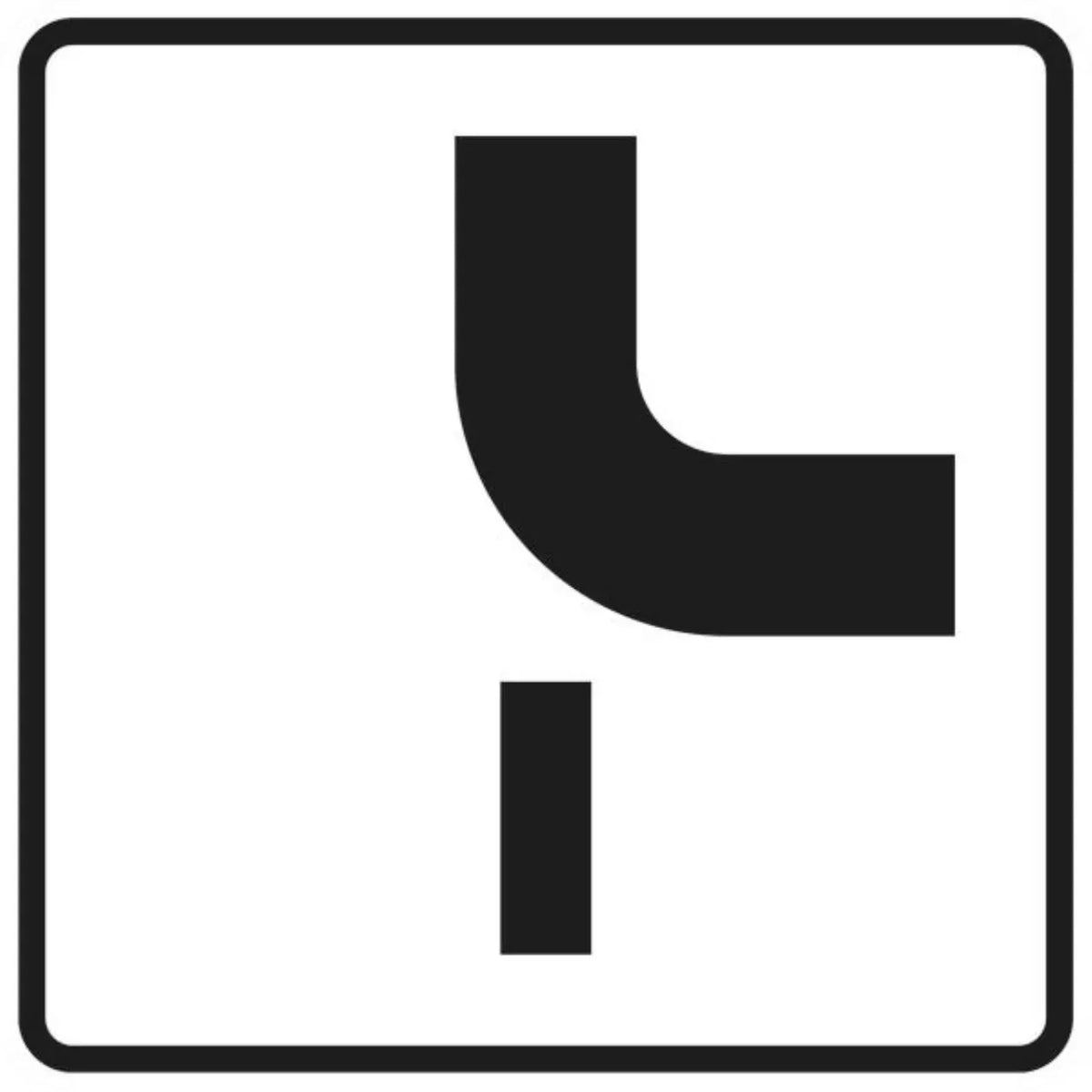 Verkehrszeichen VZ1002-24 Verlauf der Vorfahrtstraße