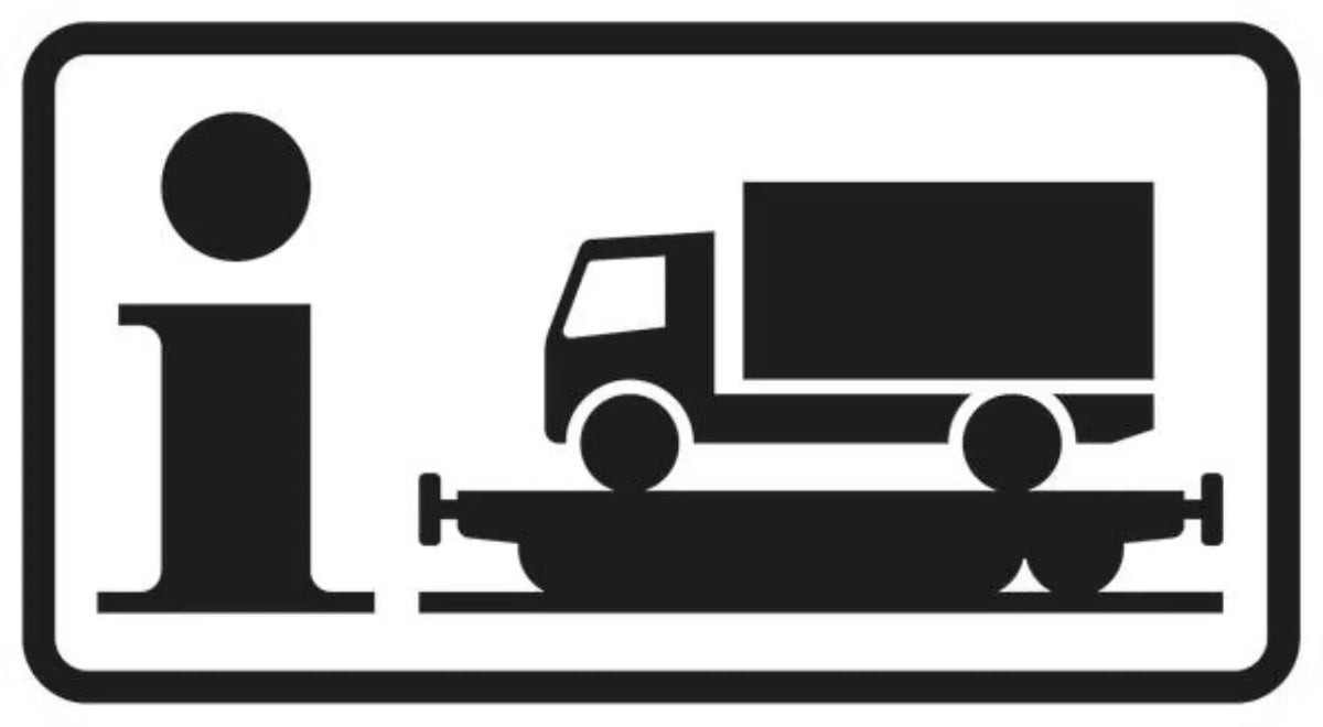 Verkehrszeichen VZ1010-14 Informationen Rollende Landstraße