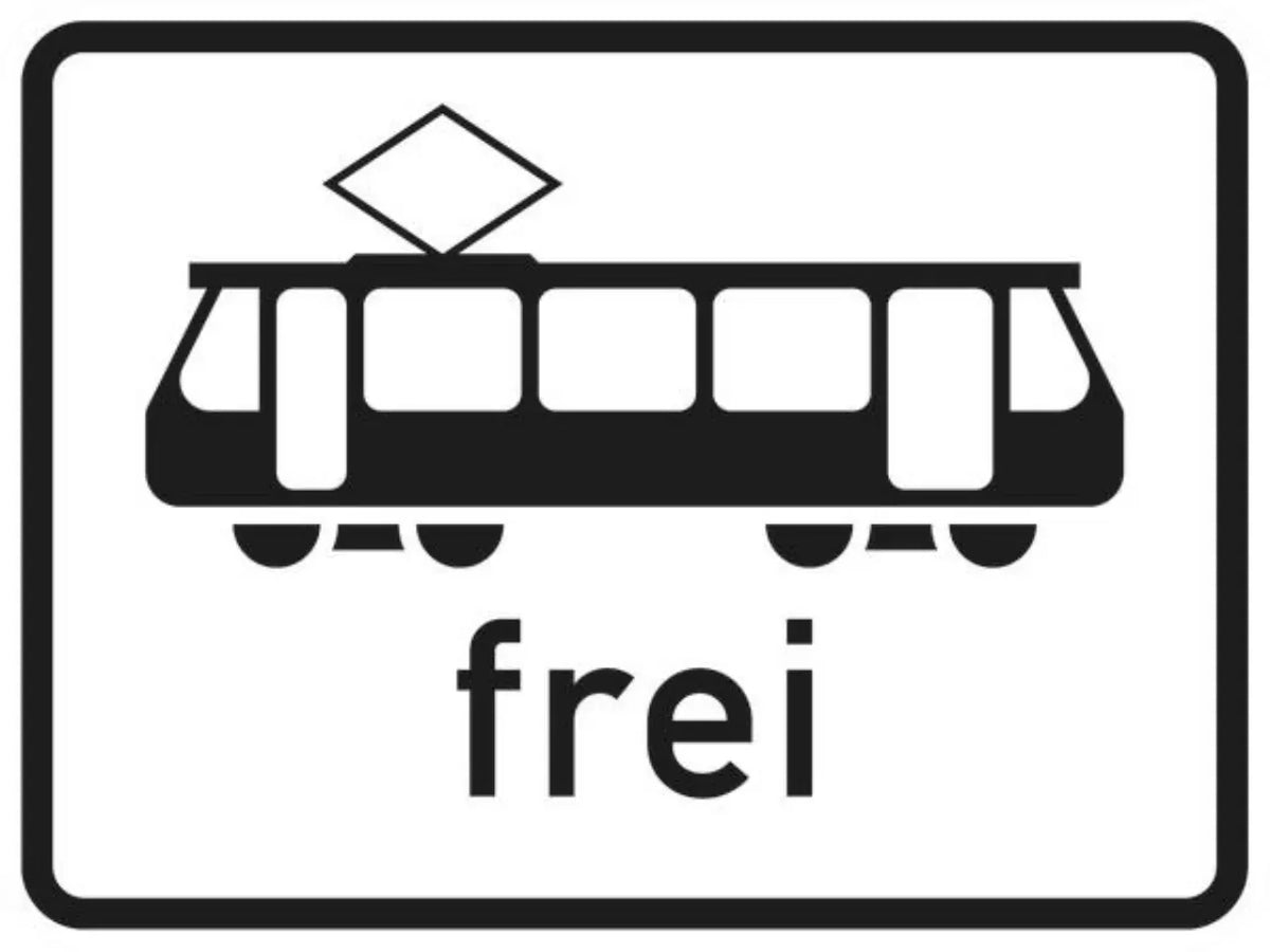 Verkehrszeichen VZ1024-16 Straßenbahnen frei