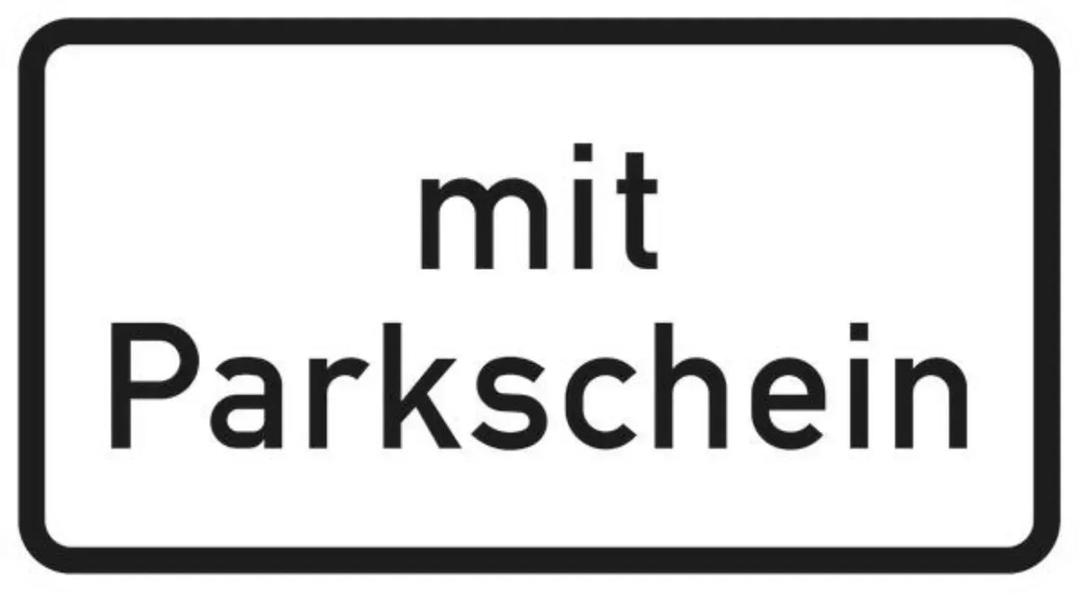 Verkehrszeichen VZ1053-31 Mit Parkschein