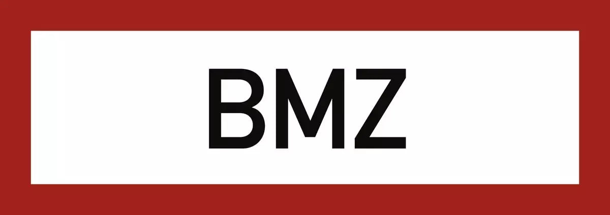 BMZ Textschild, DIN 4066
