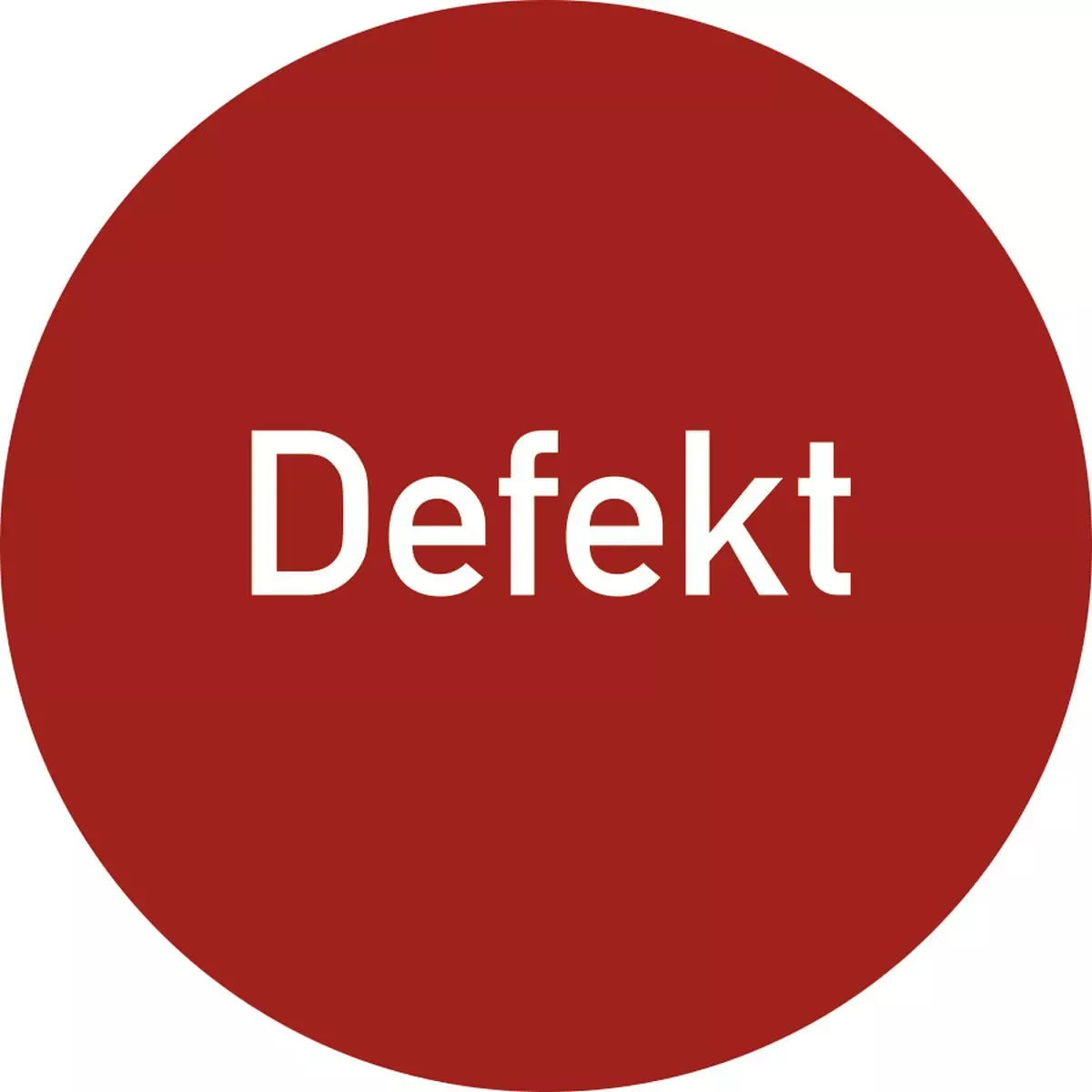 Defekt, Textschild