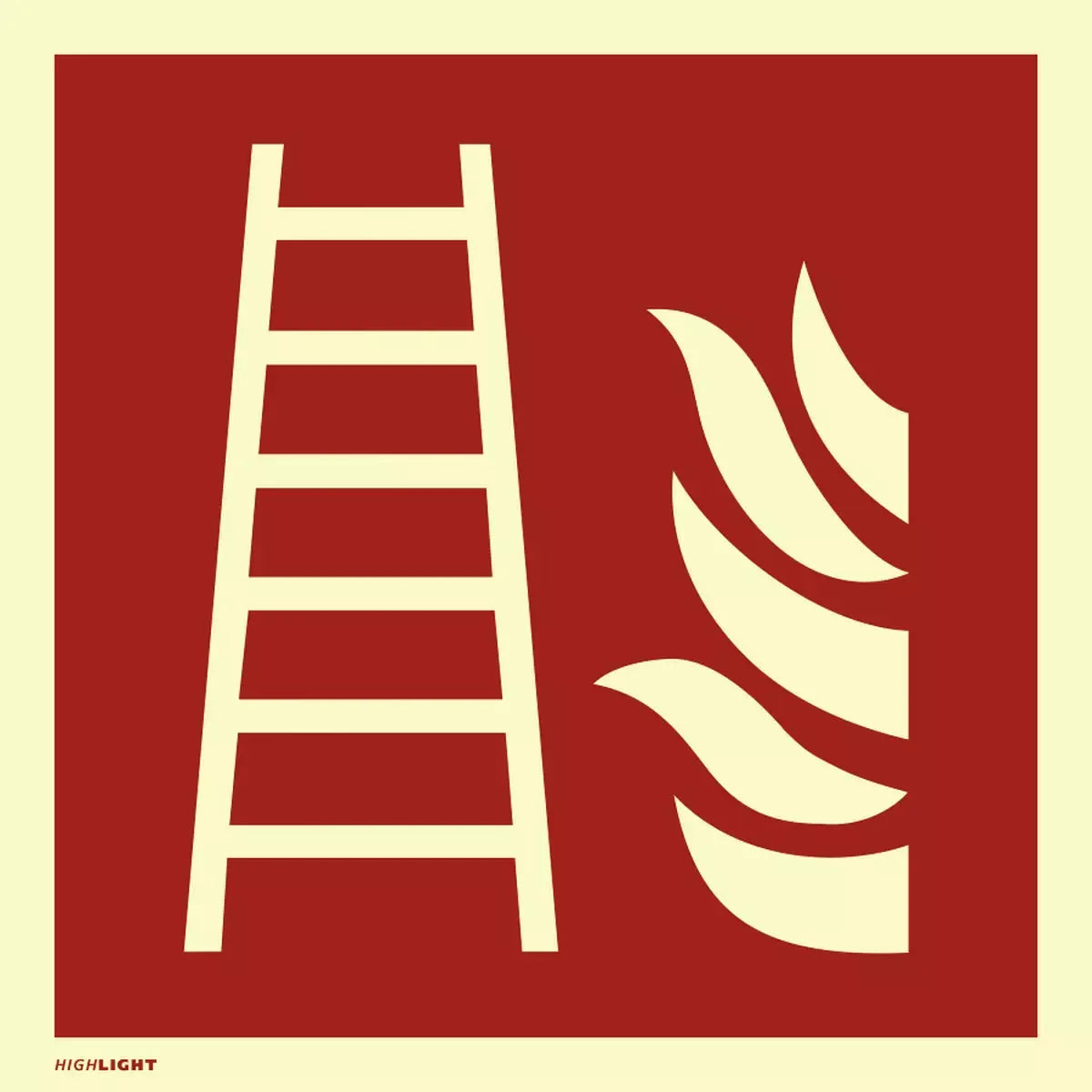 Feuerleiter, Symbolschild, ISO 7010