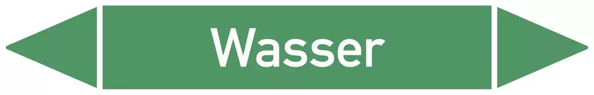 Fließrichtungspfeile, Gruppe 1 - Wasser, Textschild, DIN 2403