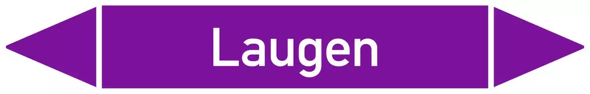Fließrichtungspfeile, Gruppe 7 - Laugen, Textschild, DIN 2403