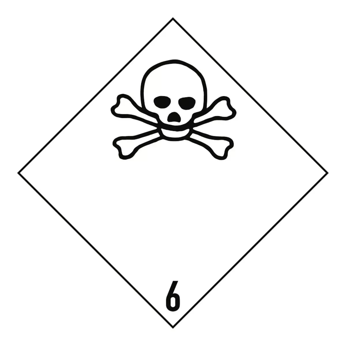 Gefahrzettel Klasse 6 Nr. 6.1, Symbolschild, ADR