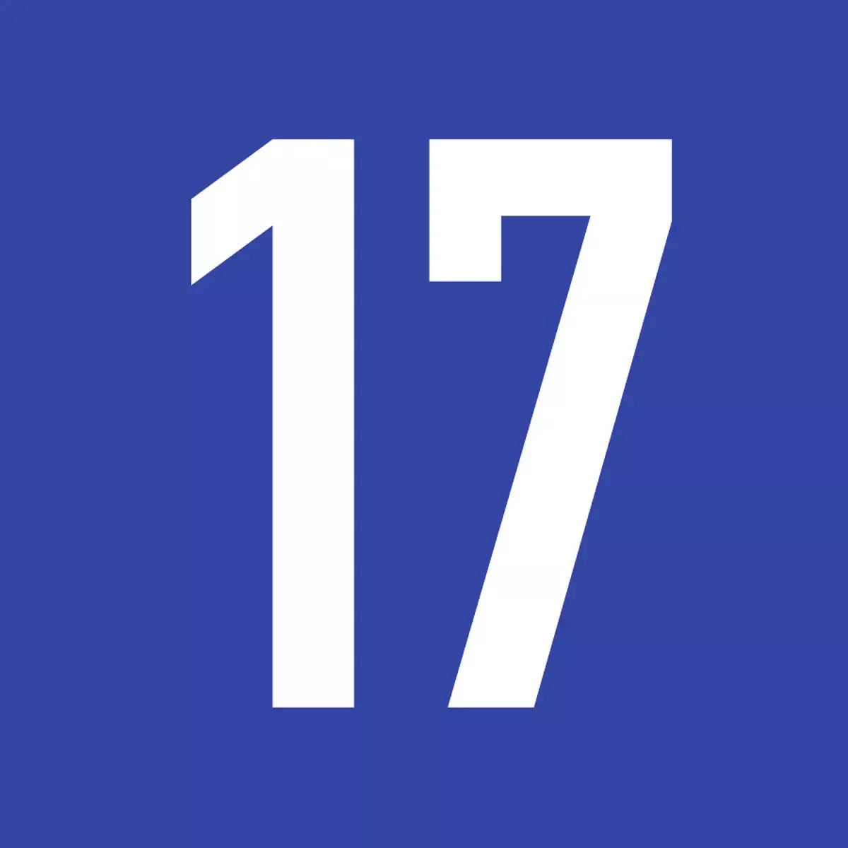 Hausnummernschild ohne Straßenangabe blau, Textschild