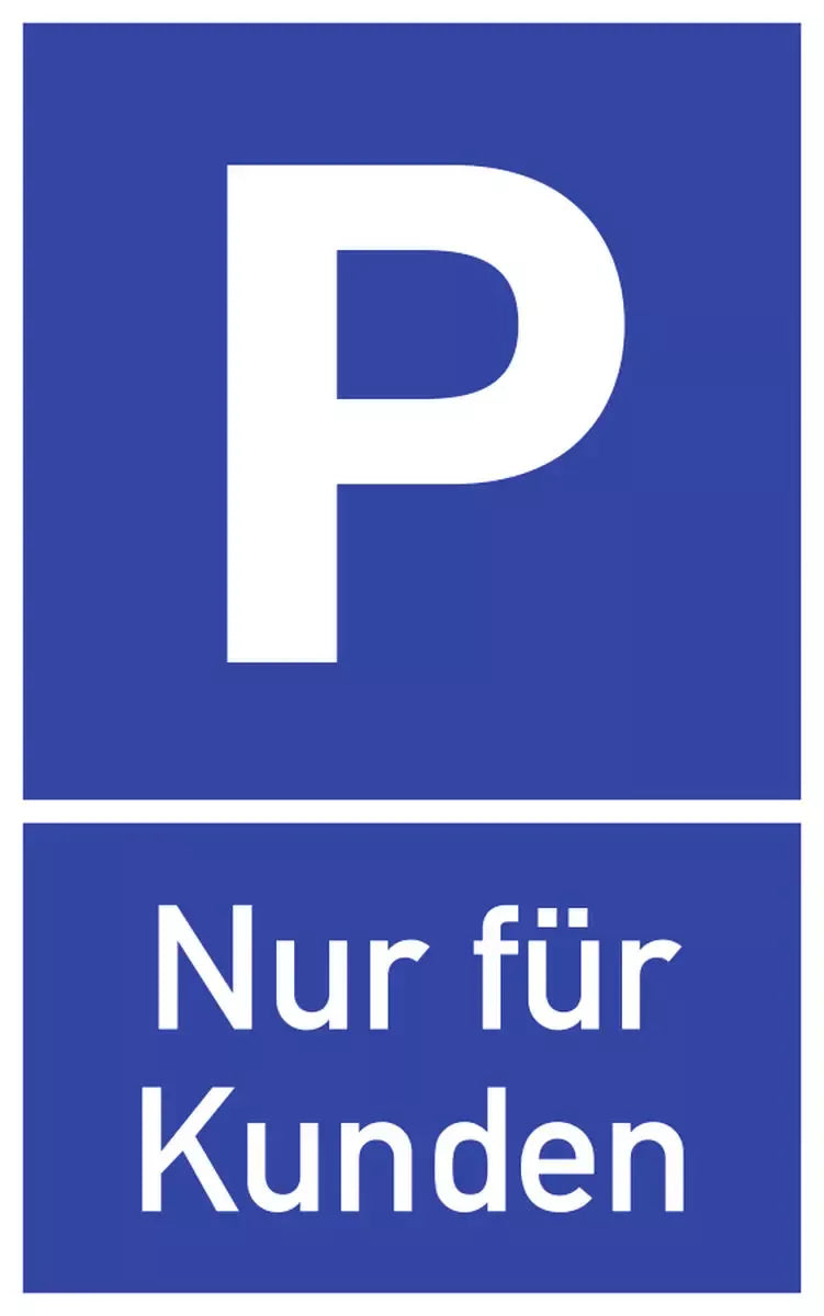 Parkplatzschild Nur für Kunden, Kombischild