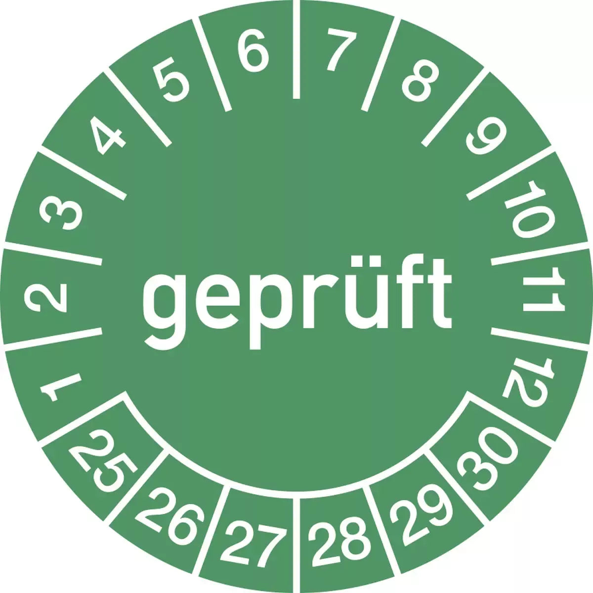 Prüfplakette geprüft 2025 - 2030