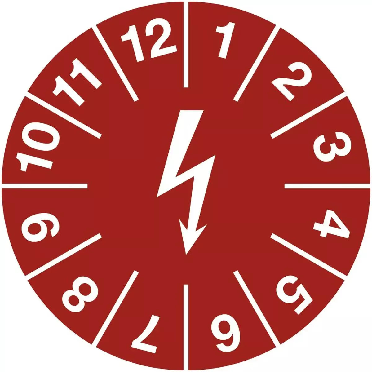 Prüfplakette zur Kennzeichnung von elektrischen Einrichtungen rot