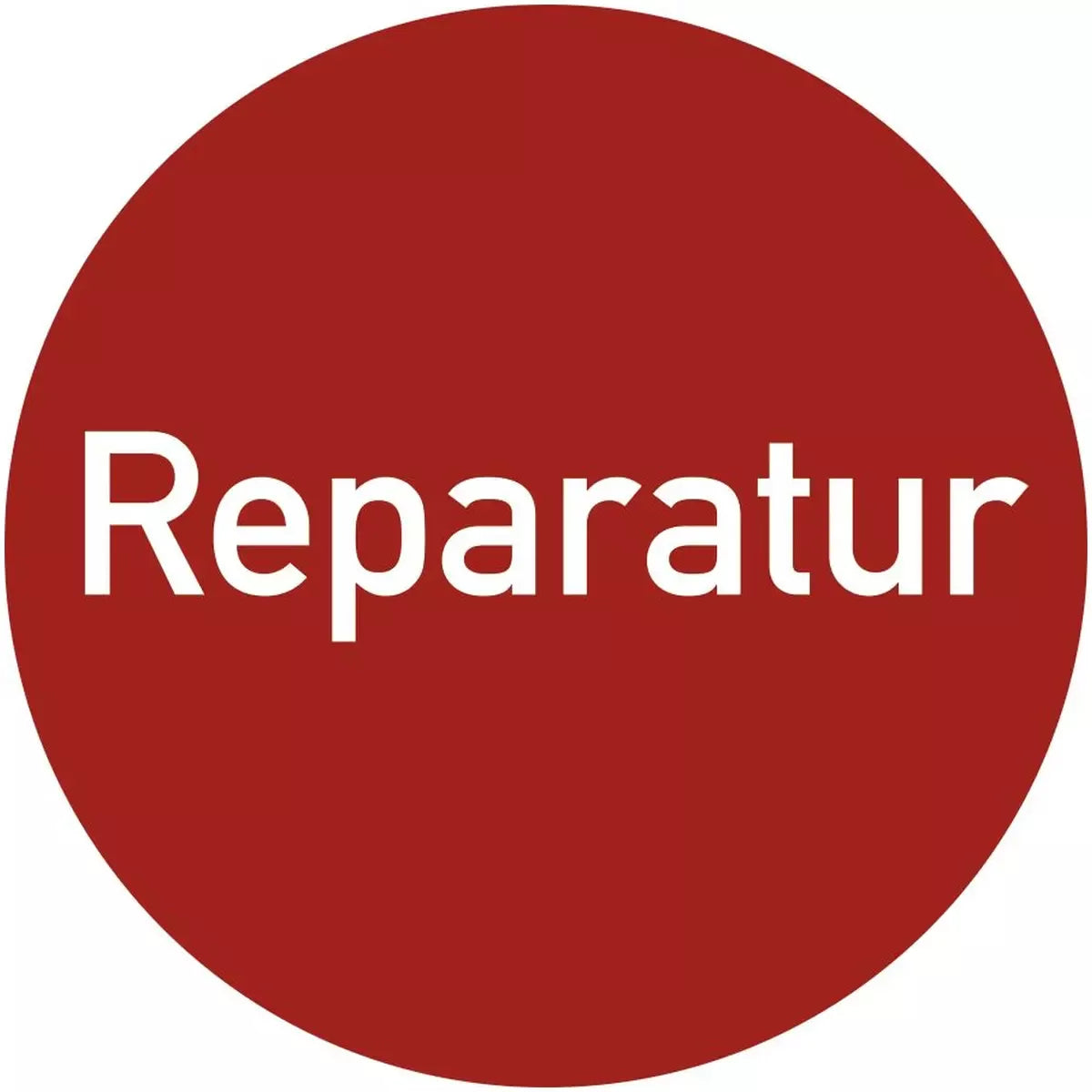 Reparatur, Textschild