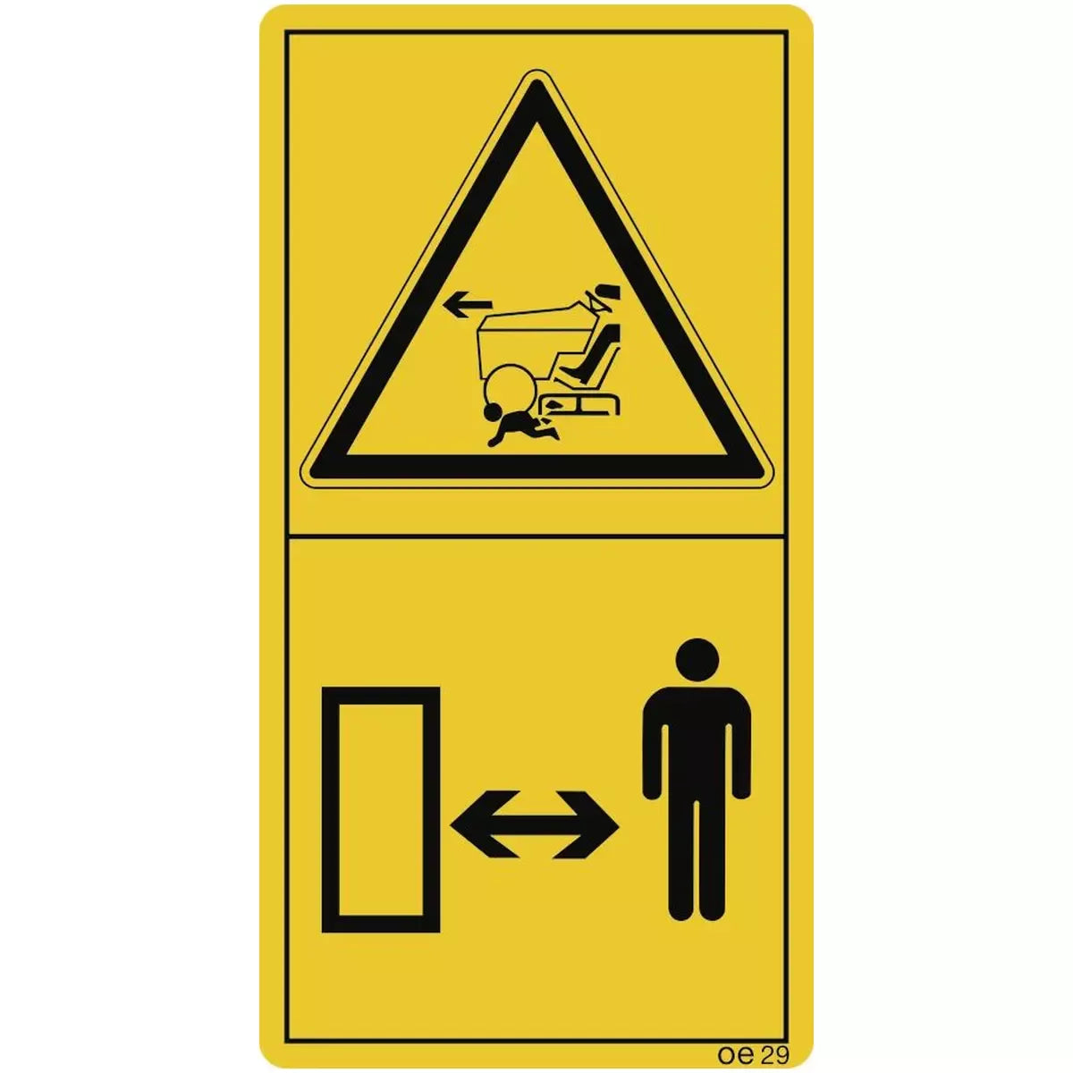 Versichern Sie sich, dass Kinder während des Betriebes ...(Hochformat), Symbolschild, ISO 11684