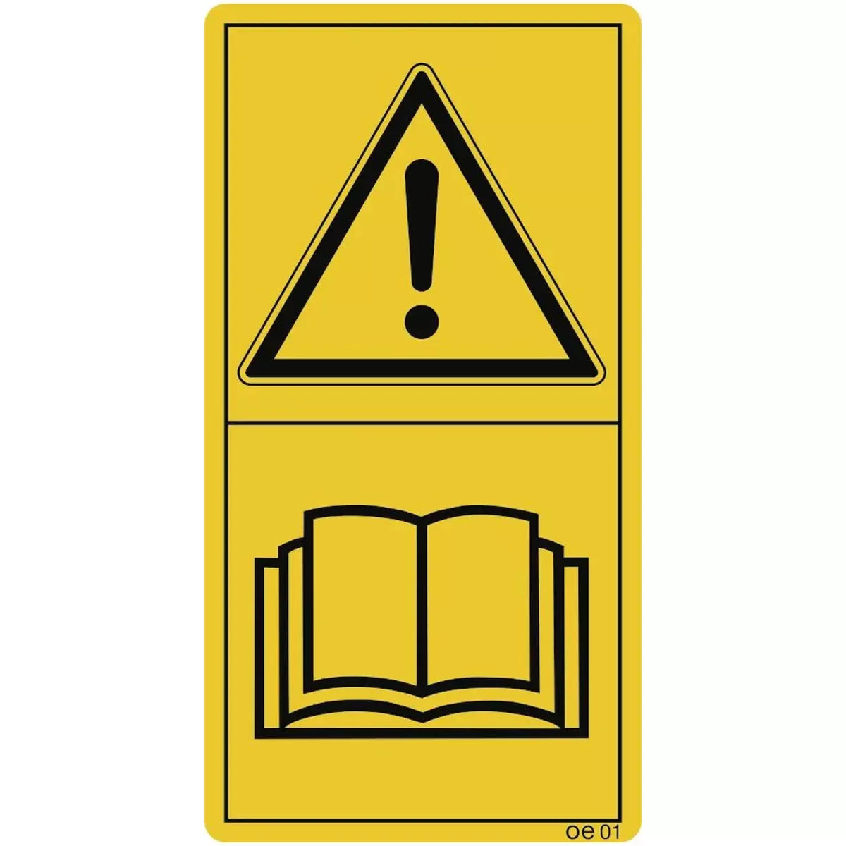 Vor Inbetriebnahme die Betriebsanleitung...(Hochformat), Symbolschild, ISO 11684