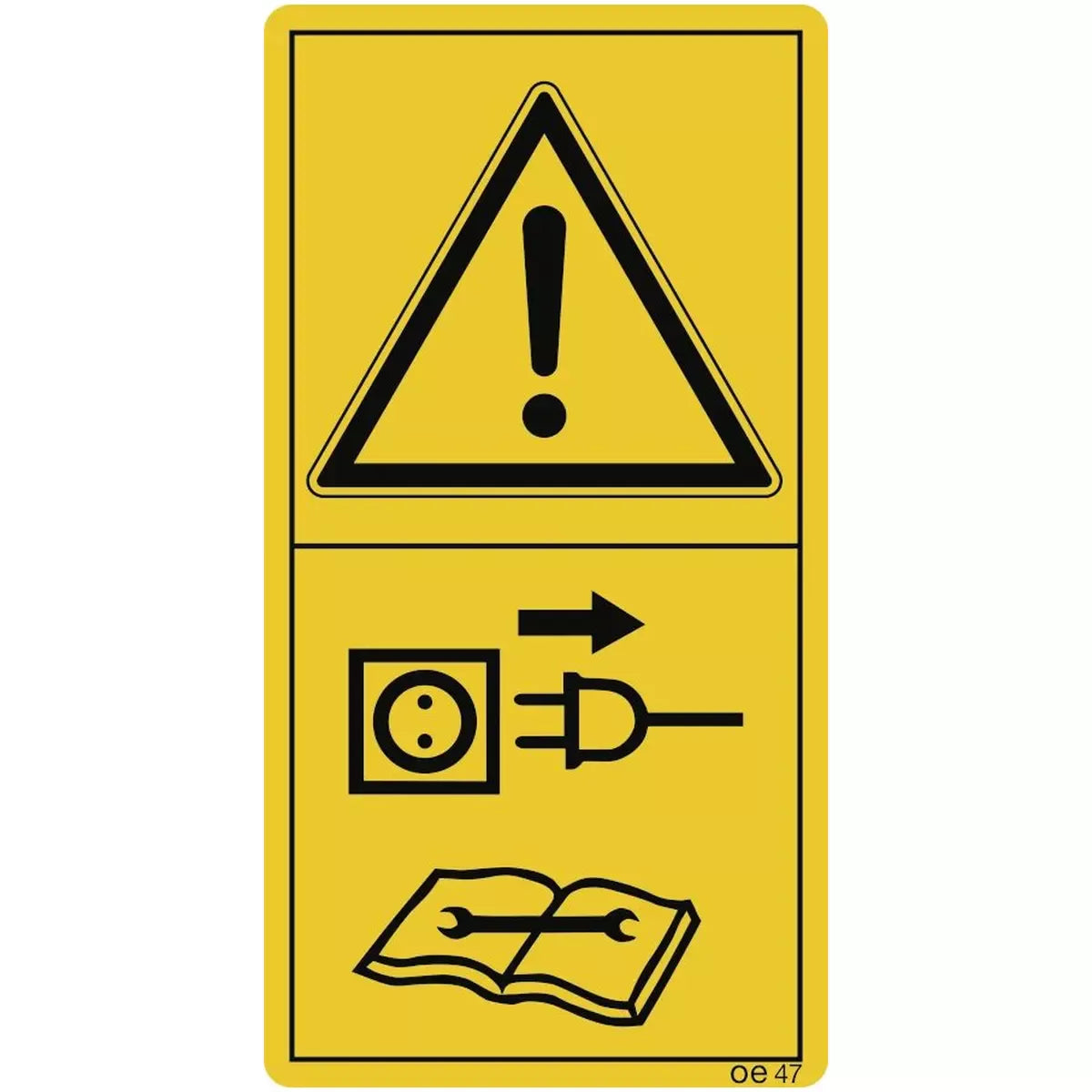 Vor Reparatur-, Wartungs- und...(Hochformat), Symbolschild, ISO 11684