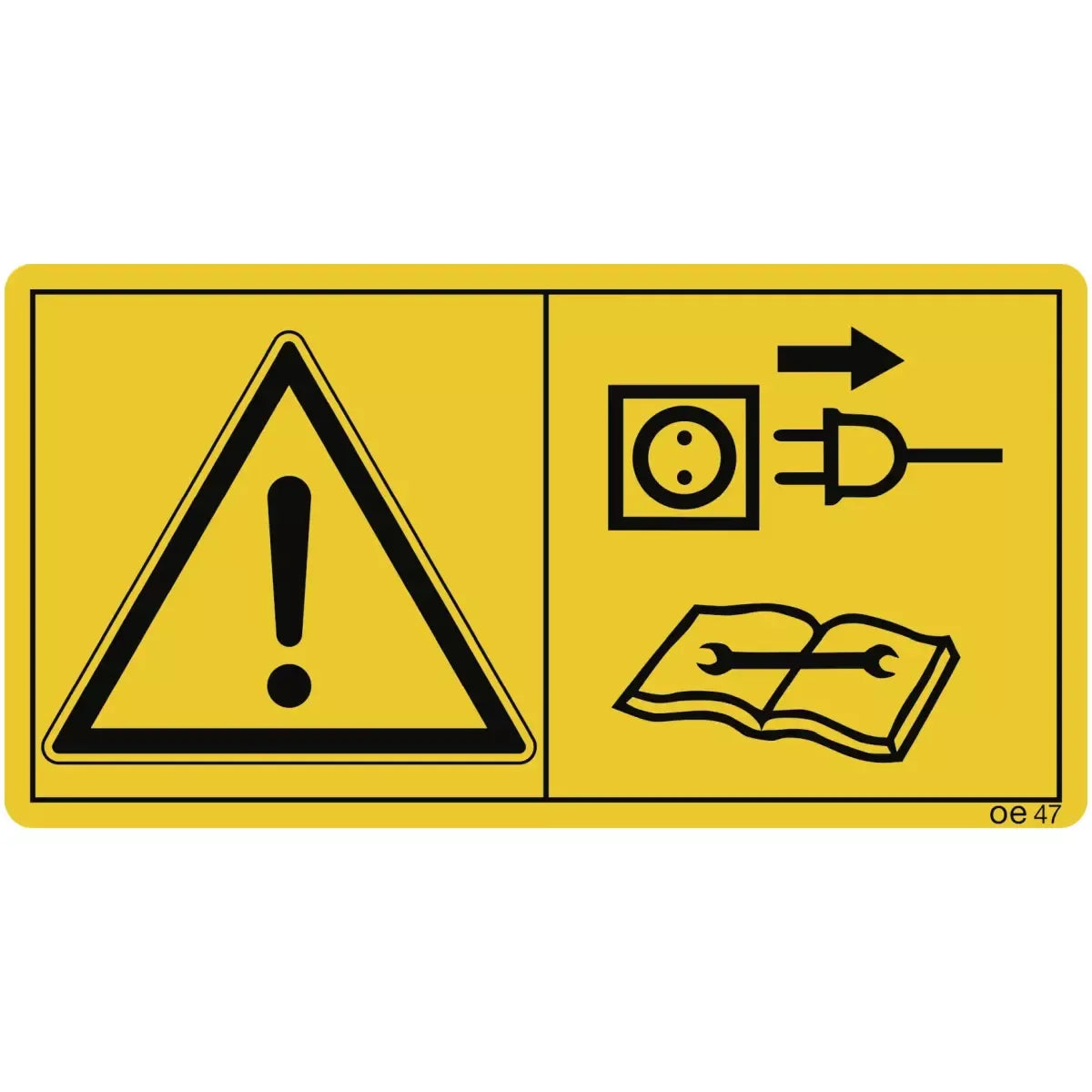 Vor Reparatur-, Wartungs- und...(Querformat), Symbolschild, ISO 11684
