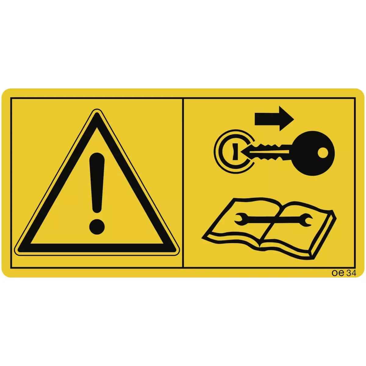 Vor Wartungs- und Reparaturarbeiten...(Querformat), Symbolschild, ISO 11684