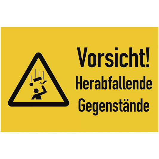 Warnzeichen (Querformat) mit Standardsymbol und Text nach Ihren Angaben