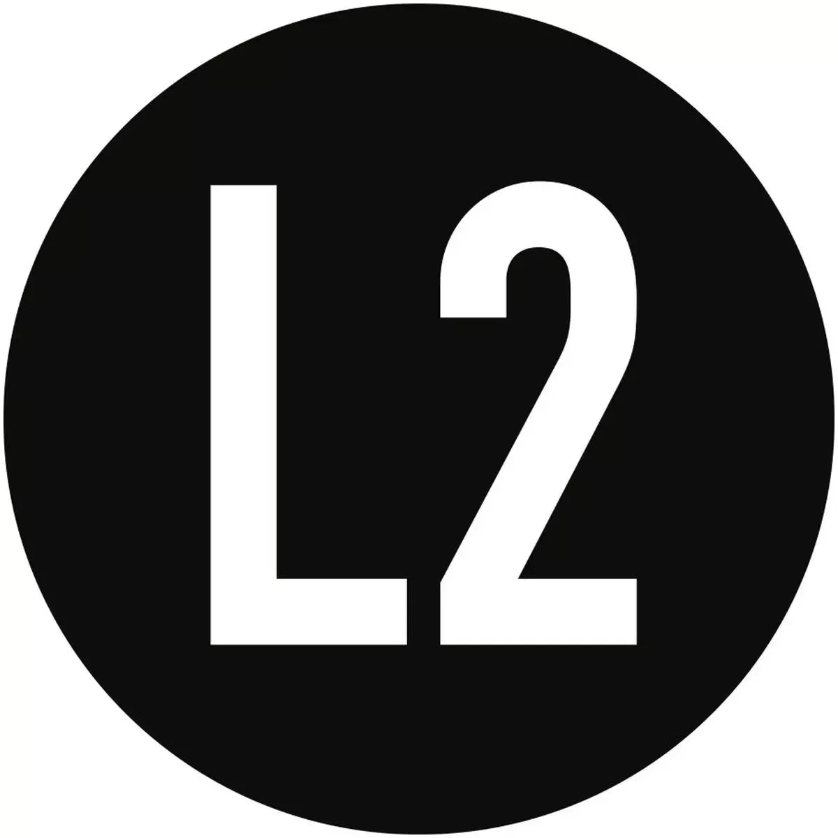 Wechselstromleiter Leitung 2, Textschild, DIN EN 60445