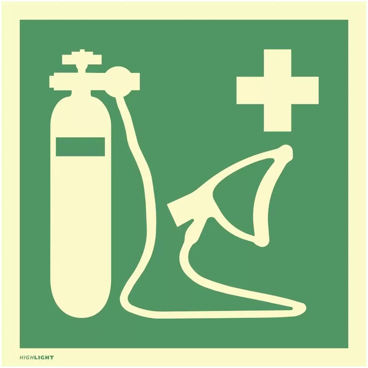 Wiederbelebungsgerät, Symbolschild, ISO 7010