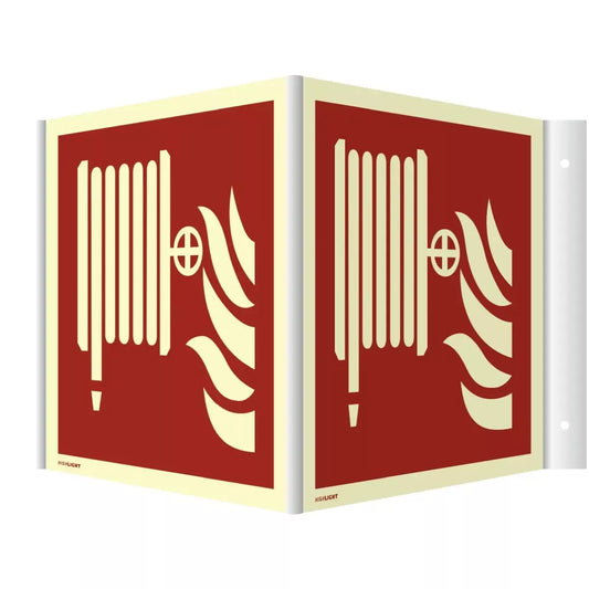 Winkelschild Löschschlauch, Symbolschild, ISO 7010