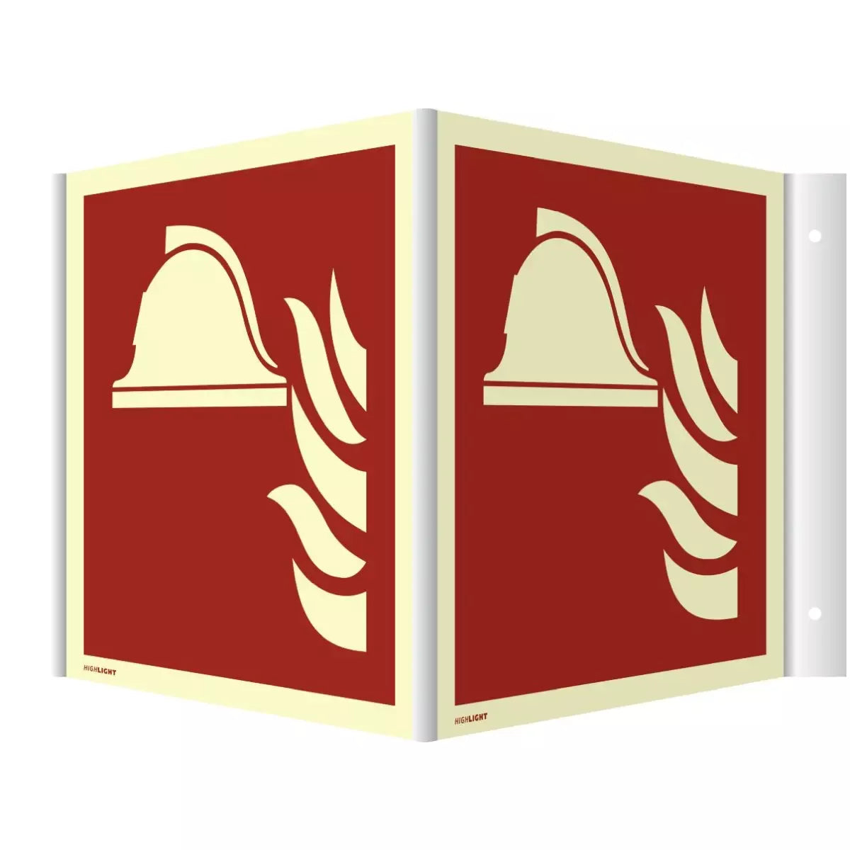 Winkelschild Mittel und Geräte zur Brandbekämpfung, Symbolschild, ISO 7010