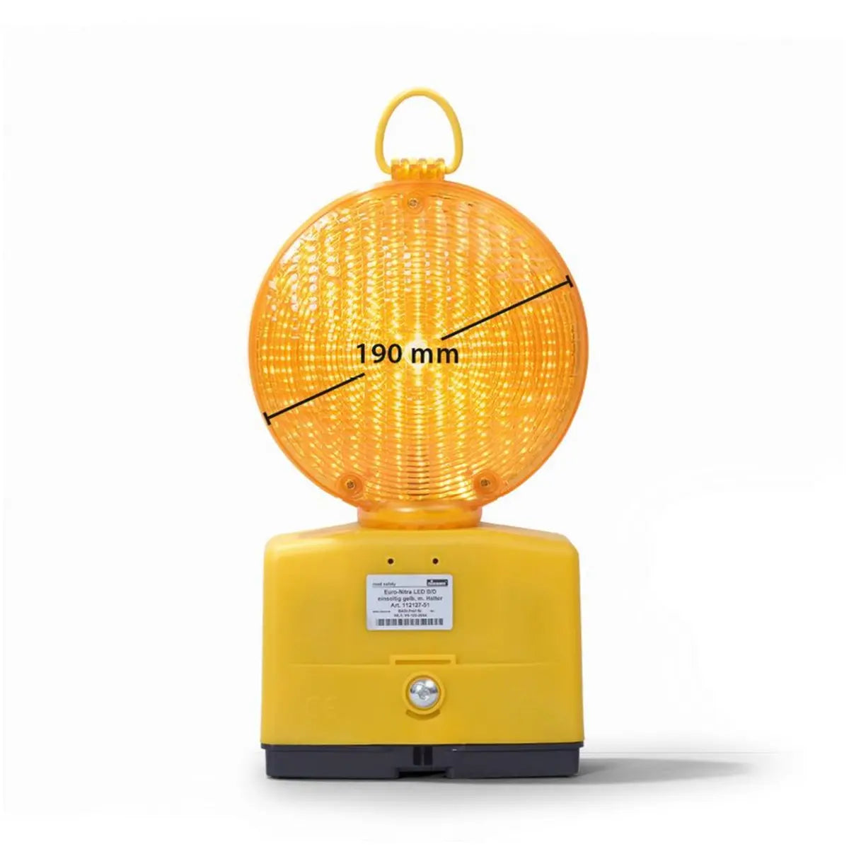 Euro-Nitra LED, 1-seitig gelb, Blink-/Dauerlicht, mit Halter